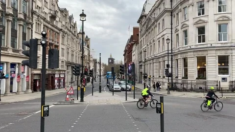 Trafalgar Square looking towards Big Ben Video stock 149684974