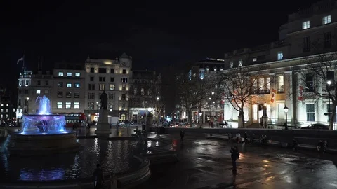 Trafalgar Square Night Vídeos de archivo 102236024