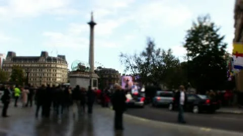 Trafalgar square screen Video stock 10809175