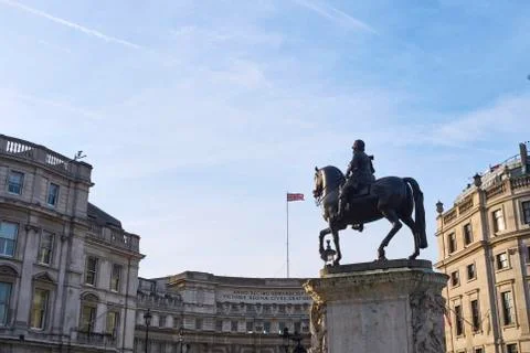 Trafalgar Square statue Stock Photos