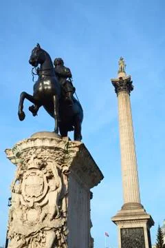 Trafalgar Square statue Stock Photos