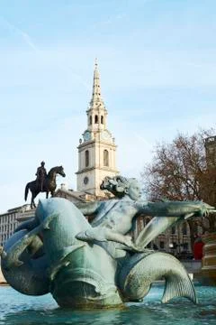 Trafalgar Square statue Stock Photos