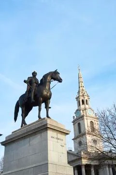 Trafalgar Square statue Stock Photos