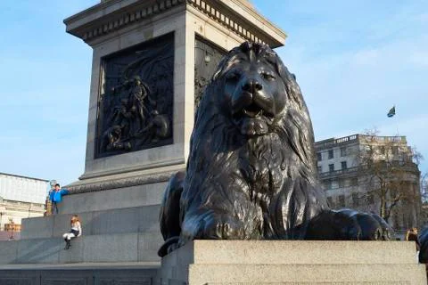 Trafalgar Square statue Stock Photos