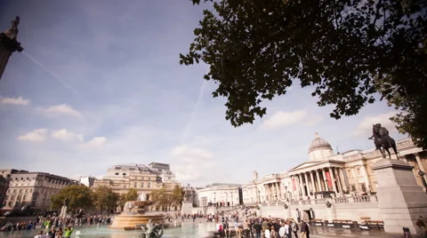 Trafalgar Square Time lapse 스톡 동영상 55864766
