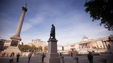 Trafalgar Square Time Lapse Video stock 55881884
