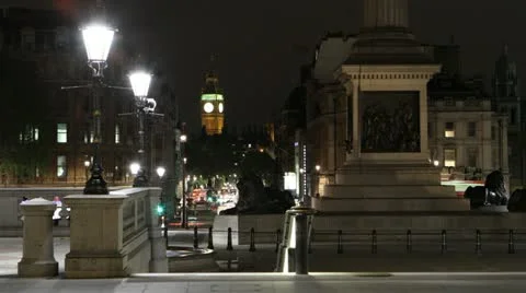 Trafalgar Square Timelapse 20Sec Stockbeeldmateriaal 14273229