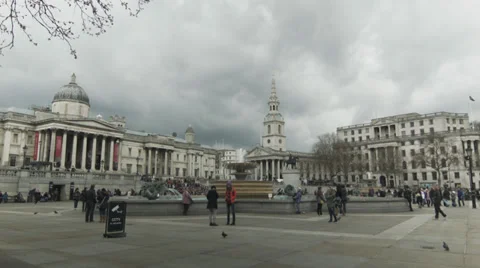 Trafalgar Square Timelapse Stock Footage 36621875