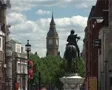 Trafalgar Square Zoom out from Big Ben, London England circa 2005 SD Footage