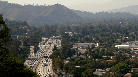 Traffic 11: Super wide rush hour Stock Footage 796883