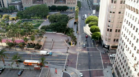 Traffic 12: Downtown High Angle time lapse Stock Footage 796869