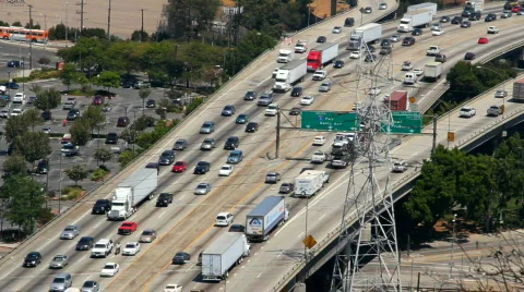 Traffic 14: wide high angle time lapse Stock Footage 826174