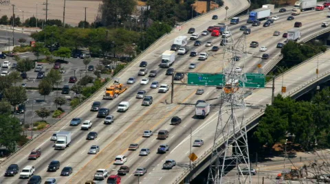Traffic 14: wide high angle real time Video stock 838777