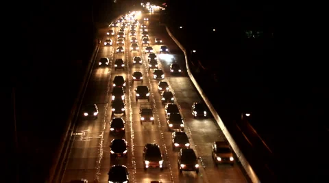 Traffic 16 - Night time lapse Video stock 5162932