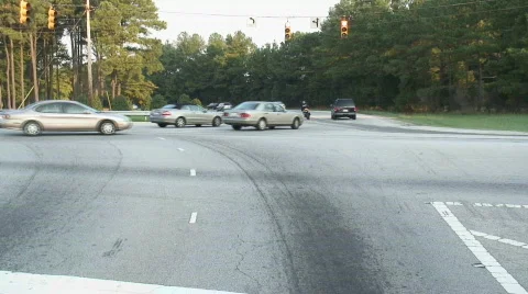 Traffic #2, city street intersection Stock Footage 563175