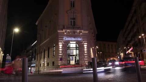 The traffic. 4K time lapse video in Avellino, Campania, Italy. Stock Footage 140913713