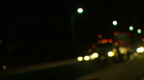 Traffic 77 blur lights Stock Footage 980311
