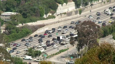 Traffic from Above Stock Footage 459976