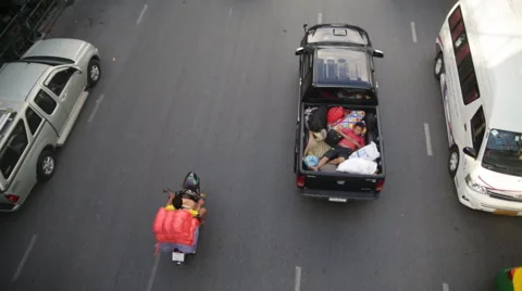 Traffic from above Stock Footage 46420753