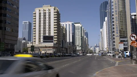 Traffic in Abu Dhabi Stock Footage 93342028