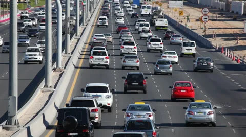 Traffic in Abu Dhabi, UAE Видео 34305164