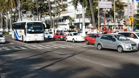 Traffic in Acapulco in Mexico Stock Footage 89491552