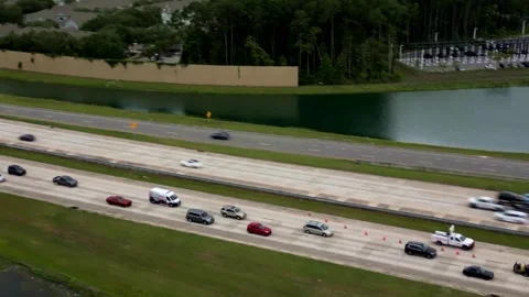 Traffic at accident 1 Vídeo Stock 242300417