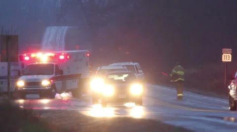 Traffic at Accident Video stock 32721120