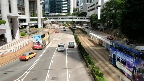 Traffic at Admiralty Stock Footage 76457488