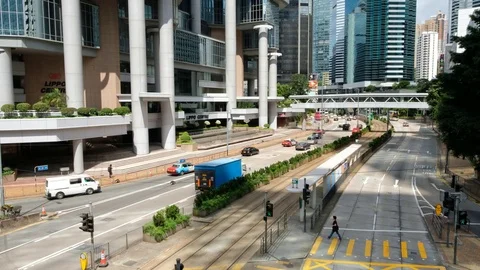 Traffic at Admiralty Stock Footage 76457625