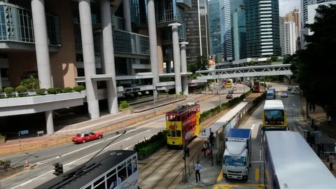 Traffic at Admiralty Stock Footage 76457631
