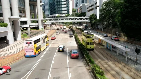 Traffic at Admiralty Stock Footage 76459551