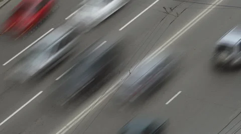 Traffic aerial timelapse Stock Footage 27240992