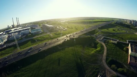 Traffic. Aerial view of traffic Video stock 76098910