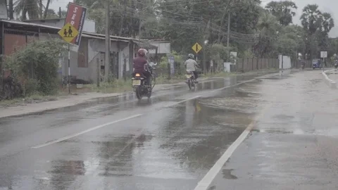 Traffic after rain Stock Footage 82314761