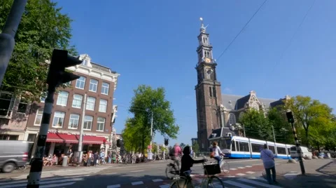 Traffic in Amsterdam Stock Footage 41530953