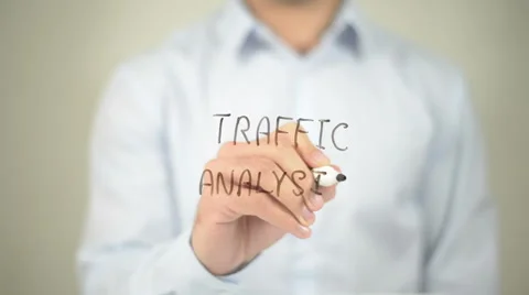 Traffic Analysis , man writing on transparent screen Stock Footage 62761951