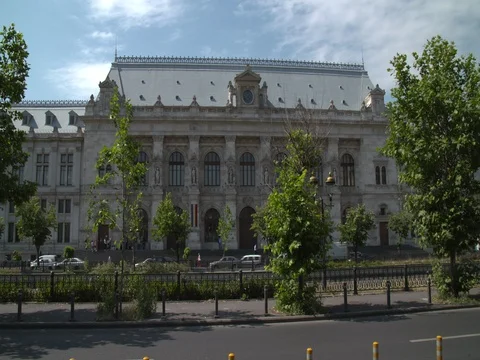 Traffic and Architecture Stock Footage 74840201