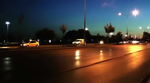 Traffic and Car Lights-Time Lapse Stock Footage 51770876