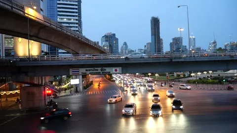 Traffic and cityscape Stock Footage 151140783