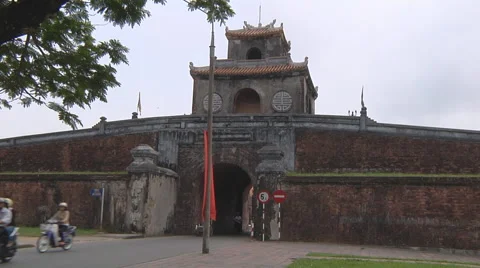 Traffic and gate in Ho Chi Minh City, North Vietnam Stock Footage 52963061