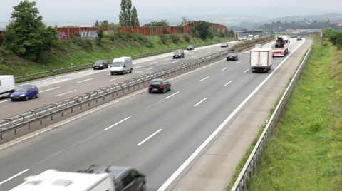 Traffic and road users on German highway A3 Stock-Footage 41532951