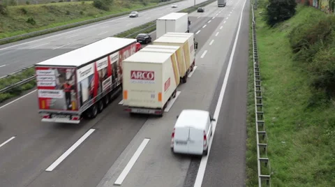 Traffic and road users on German highway A3 Stock-Footage 41584407