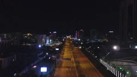 Traffic and roads that are empty during the pandemic turkey ankara Stock Footage 144976653