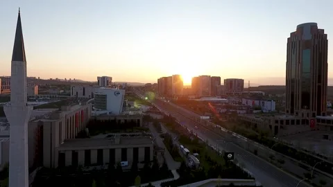 Traffic and roads that are empty during the pandemic turkey ankara Stock Footage 144976655