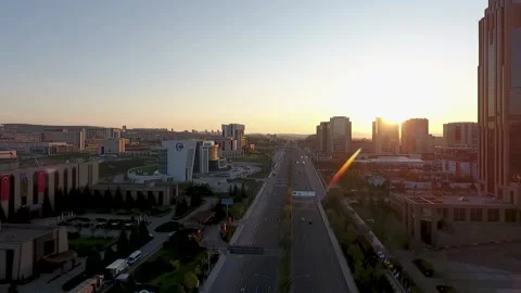 Traffic and roads that are empty during the pandemic turkey ankara Stock Footage 144976704