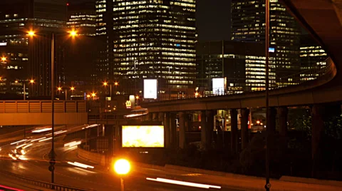 Traffic and Skyscraper Timelapse 2 Stock Footage 37376362