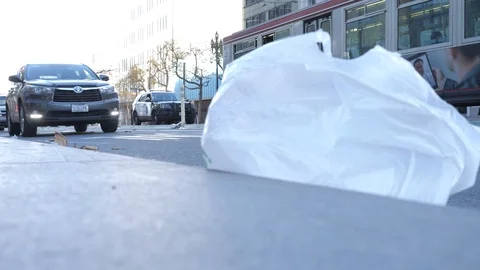 Traffic And Trash Stock Footage 121163585