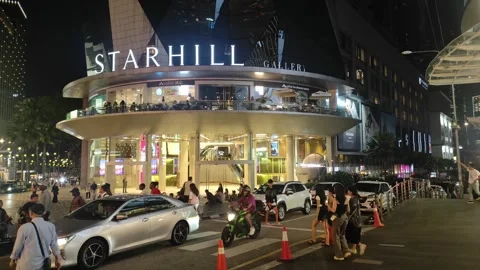 Traffic around bukit bintang Stock Footage 322895511