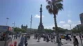 Traffic around Columbus Monument in Barcelona 4k or 4k+ Resolution